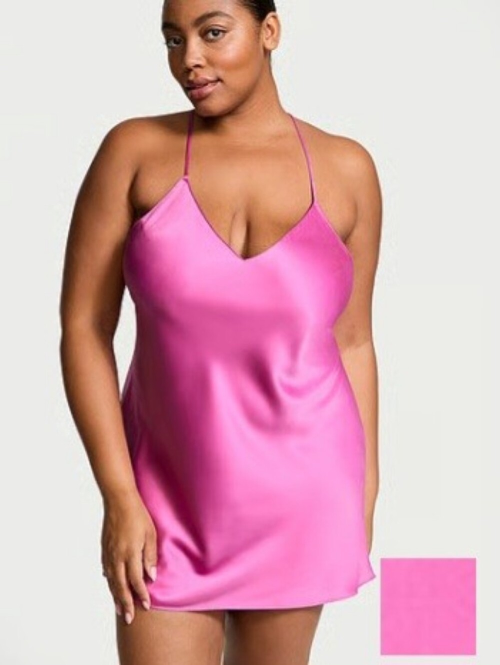 Victoria's Secret Satin Open Back Slep Dress